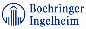 Logo de Boehringer Ingelheim en azul.