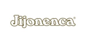 Logotipo dorado "Jijonenca" en fondo blanco.